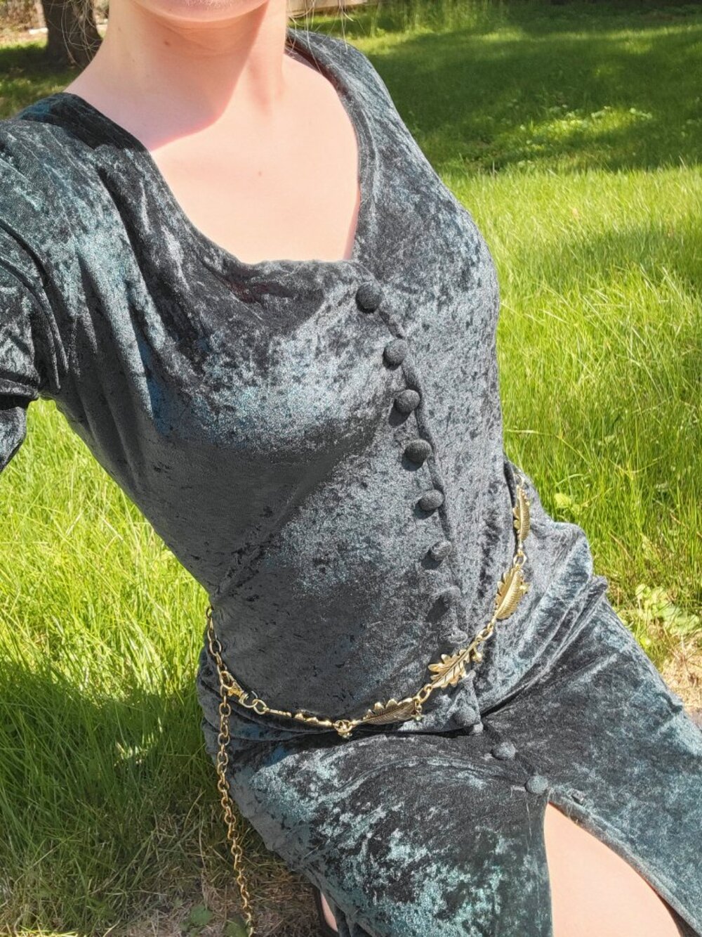 ₊˚🍃⊹ Joule Energy vintage 90s crushed velvet whimsygoth dress ✧🍃˚.
